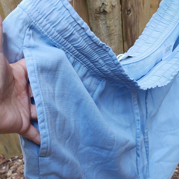 *NWT* Women's XL Sonoma pull-on mini skirt Lt Blue Rayon mix - Picture 2 of 5